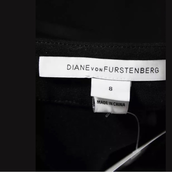 DIANE VON FURSTENBERG BLACK STRIPED TRUMPET SKIRT - Picture 6 of 7